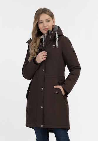 Manteau fonctionnel 'Penninsula' Schmuddelwedda en marron : devant