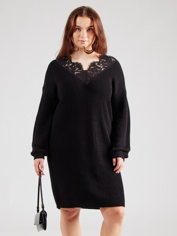 Abito in maglia 'CARXenia' di ONLY Carmakoma in nero: frontale