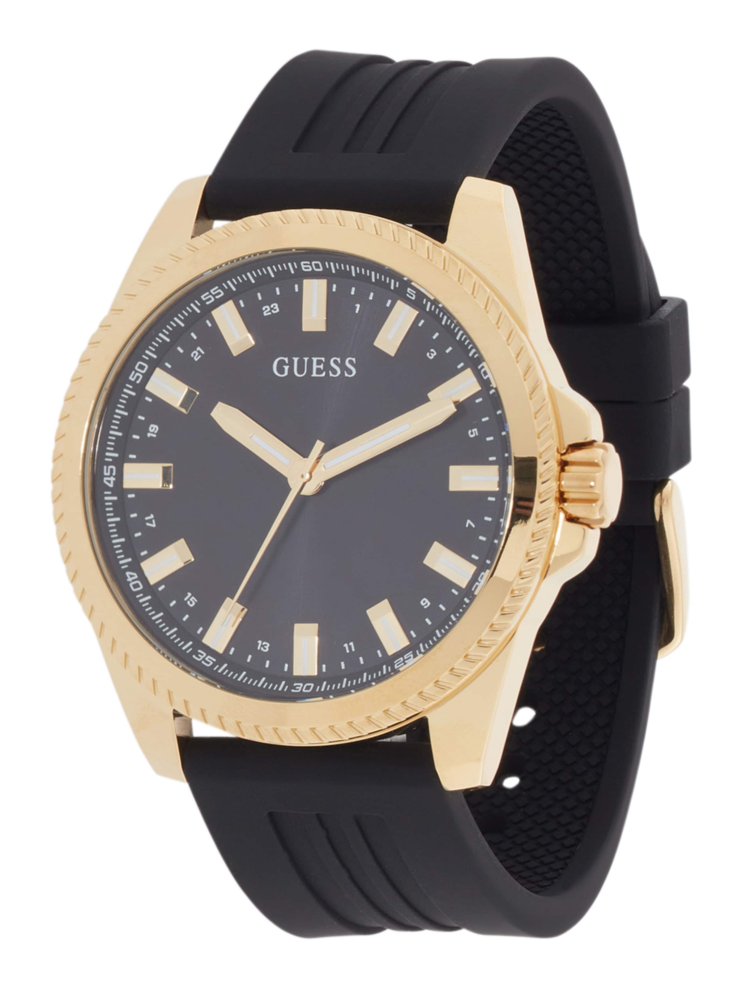 GUESS Analoog horloge 'Champ' in Zwart: voorkant