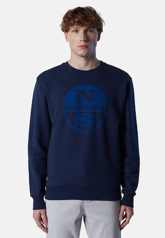 North Sails Sweatshirt in Blauw: voorkant