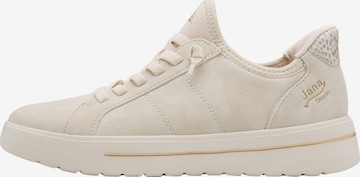Chaussure de sport à lacets 'Tamaris Schnür-Sneaker' JANA en beige : devant