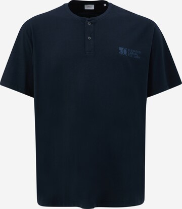 s.Oliver Men Big Sizes Shirt in Blue: front