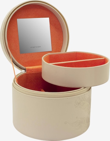 Friedrich23 Jewelry storage 'BOHO Schmuckkästchen rund' in Beige: front