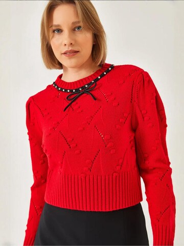 Pull-over 'Pullover' Bianco Lucci en rouge : devant