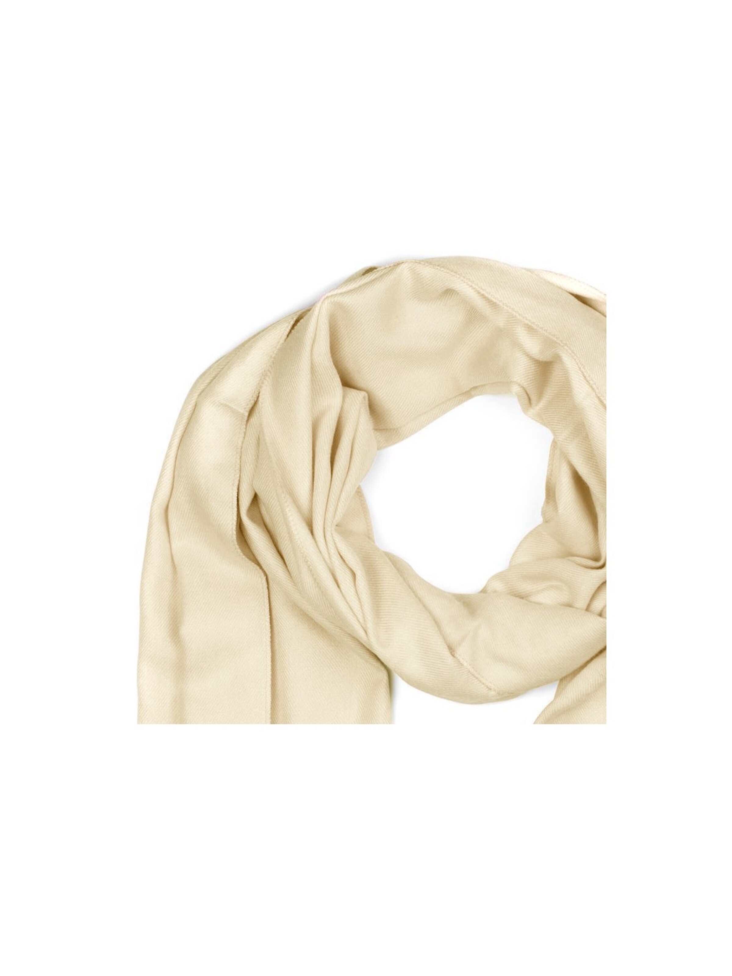 styleBREAKER Schal 'Unifarbener Schal mit Fransen'‌‌‌‌‌‌ in Beige