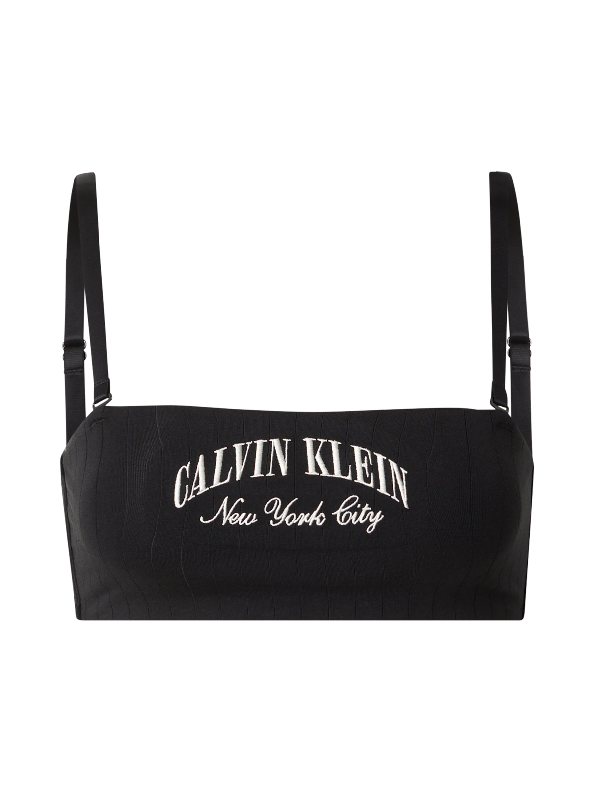 Calvin Klein Underwear Бандо Бюстгальтер в Черный: спереди