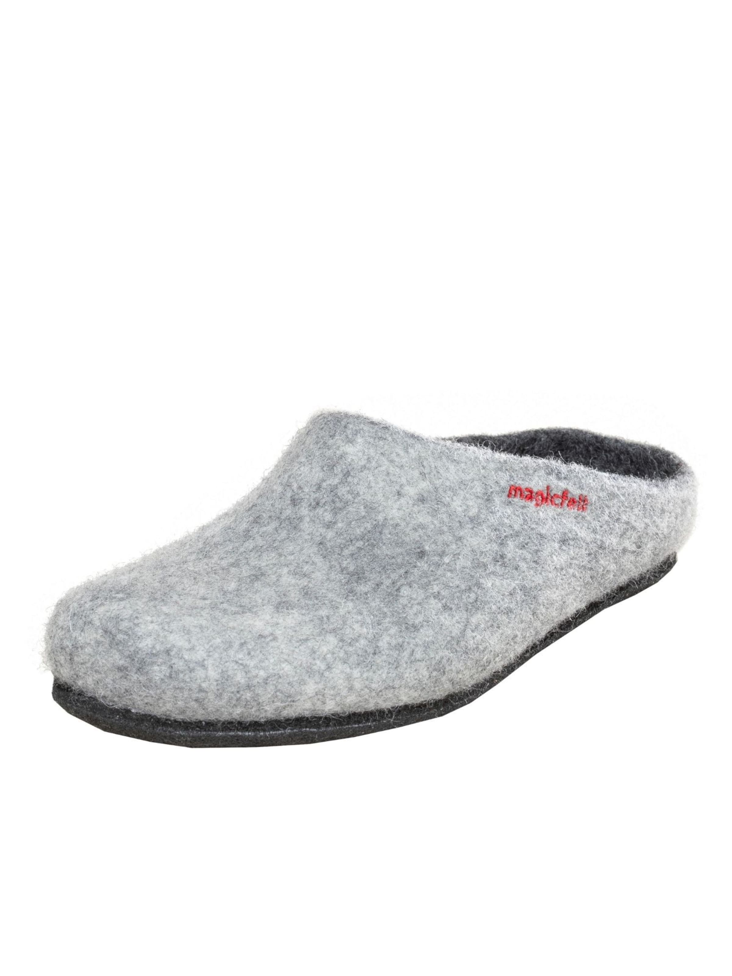 MagicFelt Hausschuh 'Magicfelt Filzpantoffel Magicfelt 709' in Grau: Vorderseite