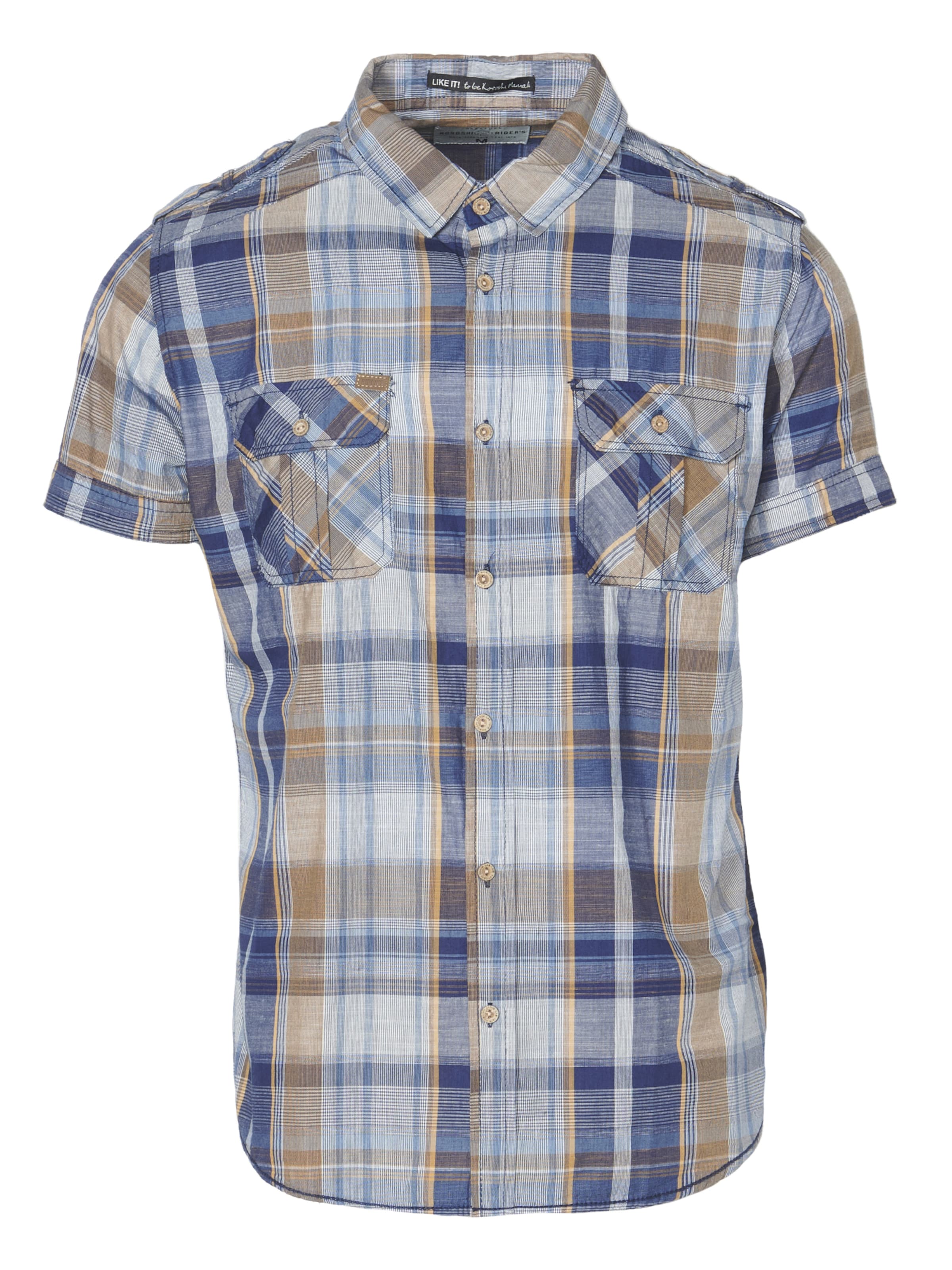 KOROSHI Regular fit Overhemd in Bruin: voorkant