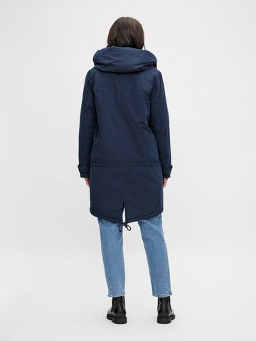 MAMALICIOUS Between-Seasons Parka 'Tikka' in Blue