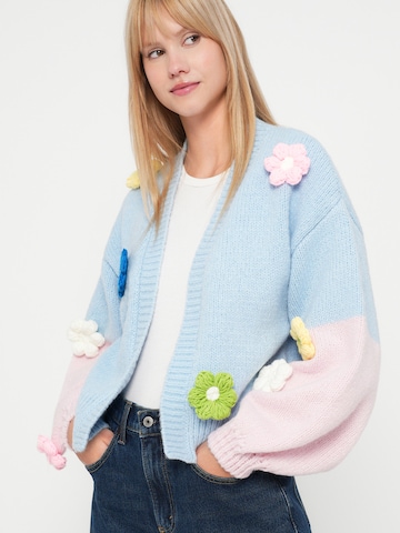 PIECES Knit Cardigan 'PCJenner' in Blue