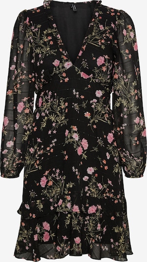 VERO MODA Kleid 'ROSA' in grün / rosa / schwarz / weiß, Produktansicht