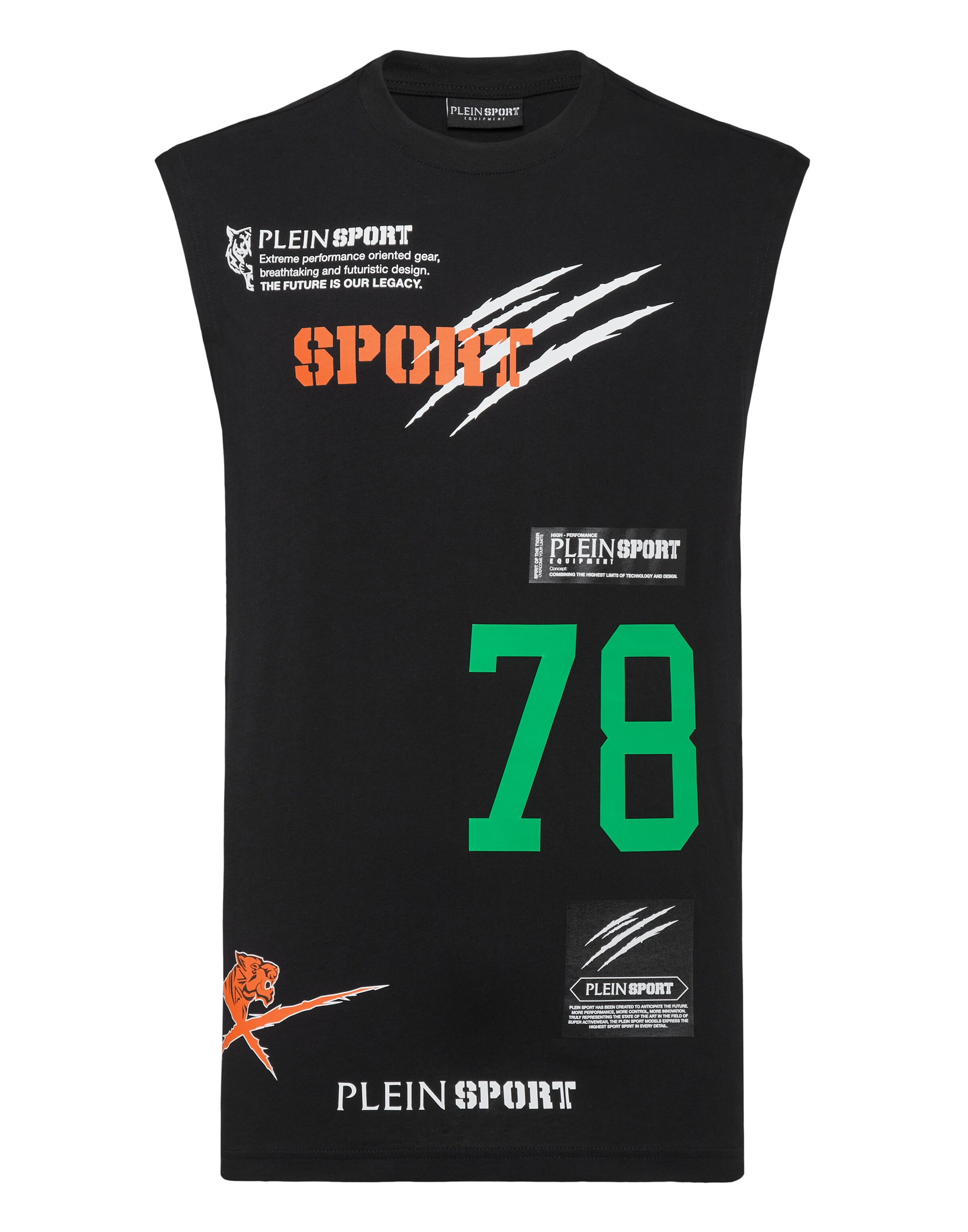Maglietta di Plein Sport in nero: frontale