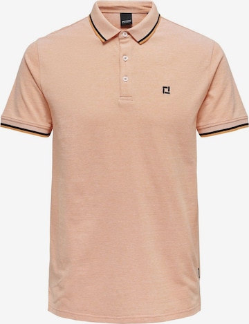 Only & Sons Shirt 'Fletcher' in Orange: front