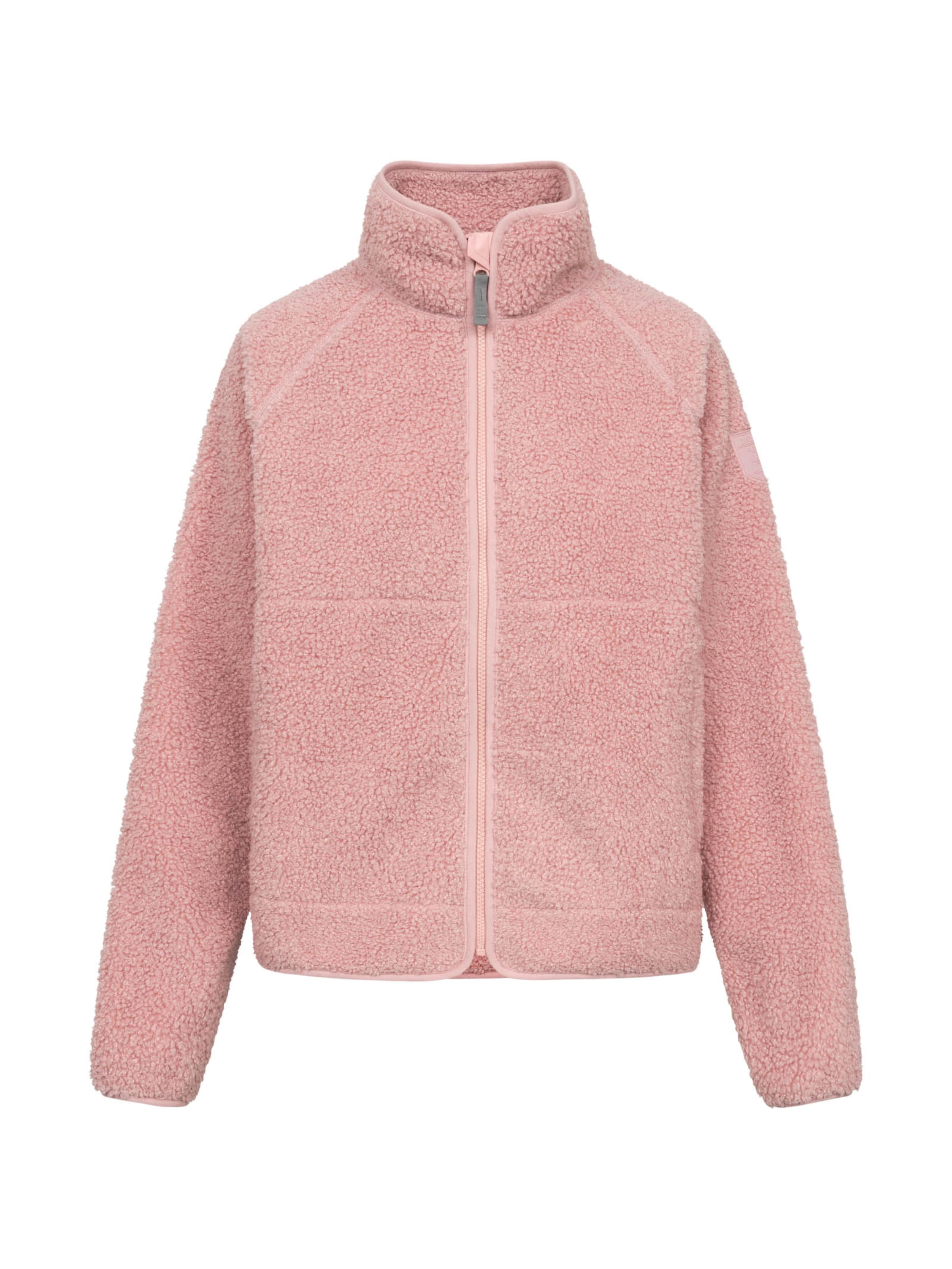 Derbe Fleecejacke in Pink: Vorderseite