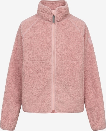 Derbe Fleecejacke in Pink: Vorderseite