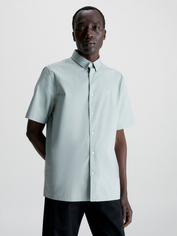 Calvin Klein Regular fit Overhemd in Blauw: voorkant