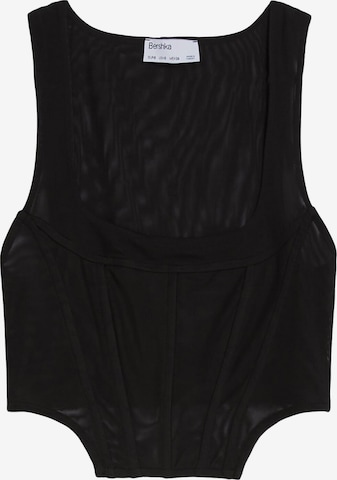 Bershka Top in Zwart: voorkant