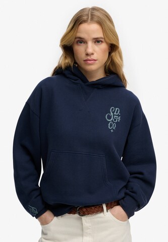 Superdry & Co Sweatshirt 'Heritage Hamptons' in Blauw: voorkant