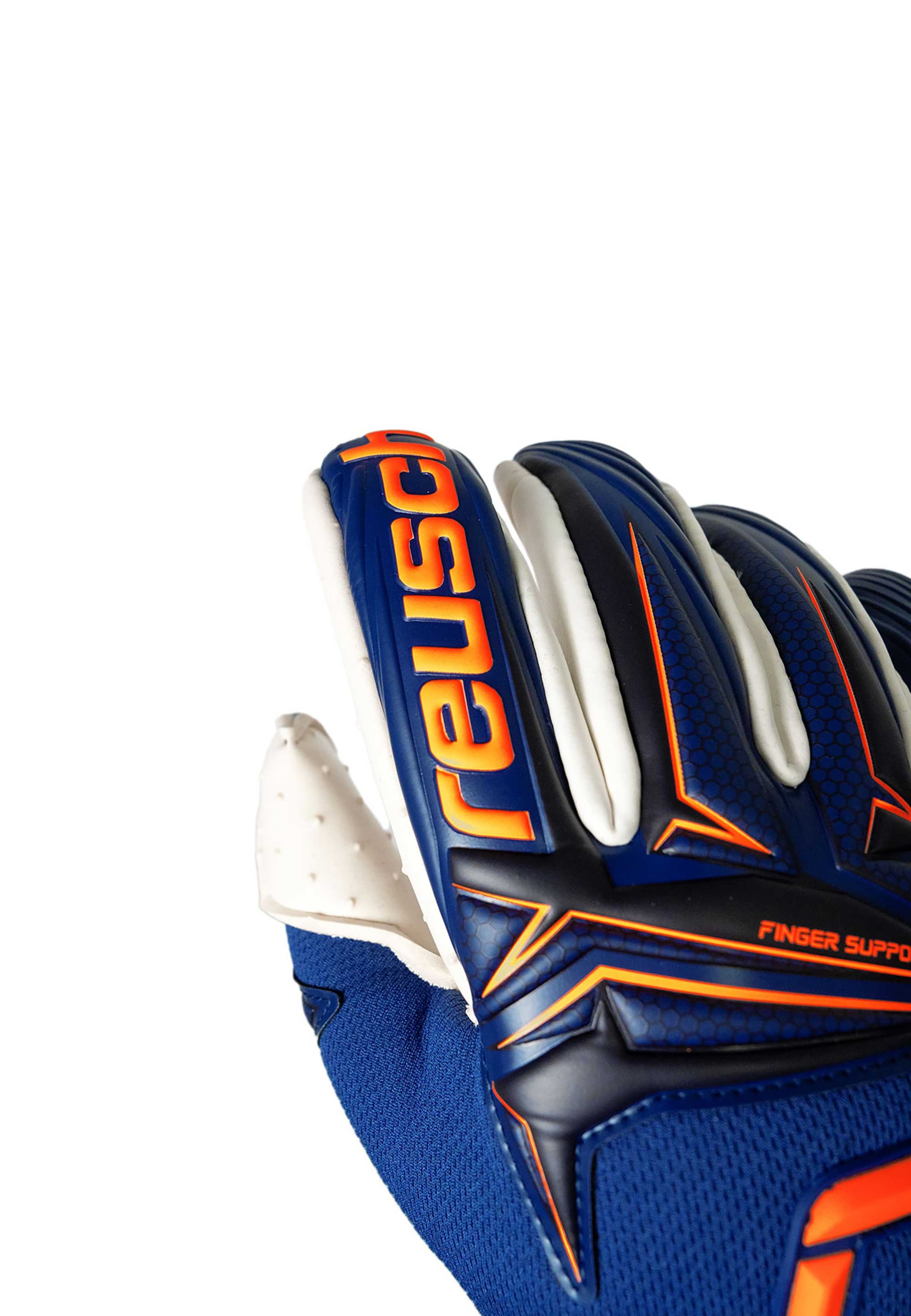 REUSCH Sports gloves 'Attrakt SpeedBump Finger Support' in Blue