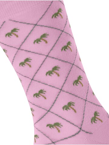 BURLINGTON Socks 'Palm Tree' in Pink