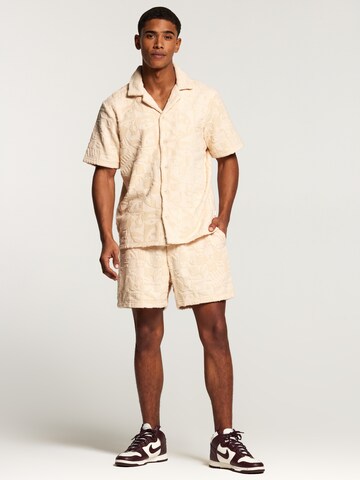 Shiwi Comfort Fit Skjorte 'TOWELING' i beige