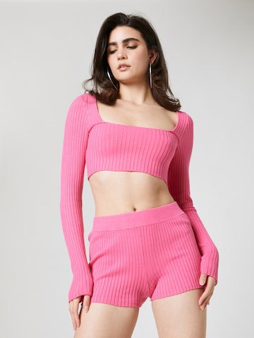 LENI KLUM x ABOUT YOU Sweater 'Salma' in Pink: front