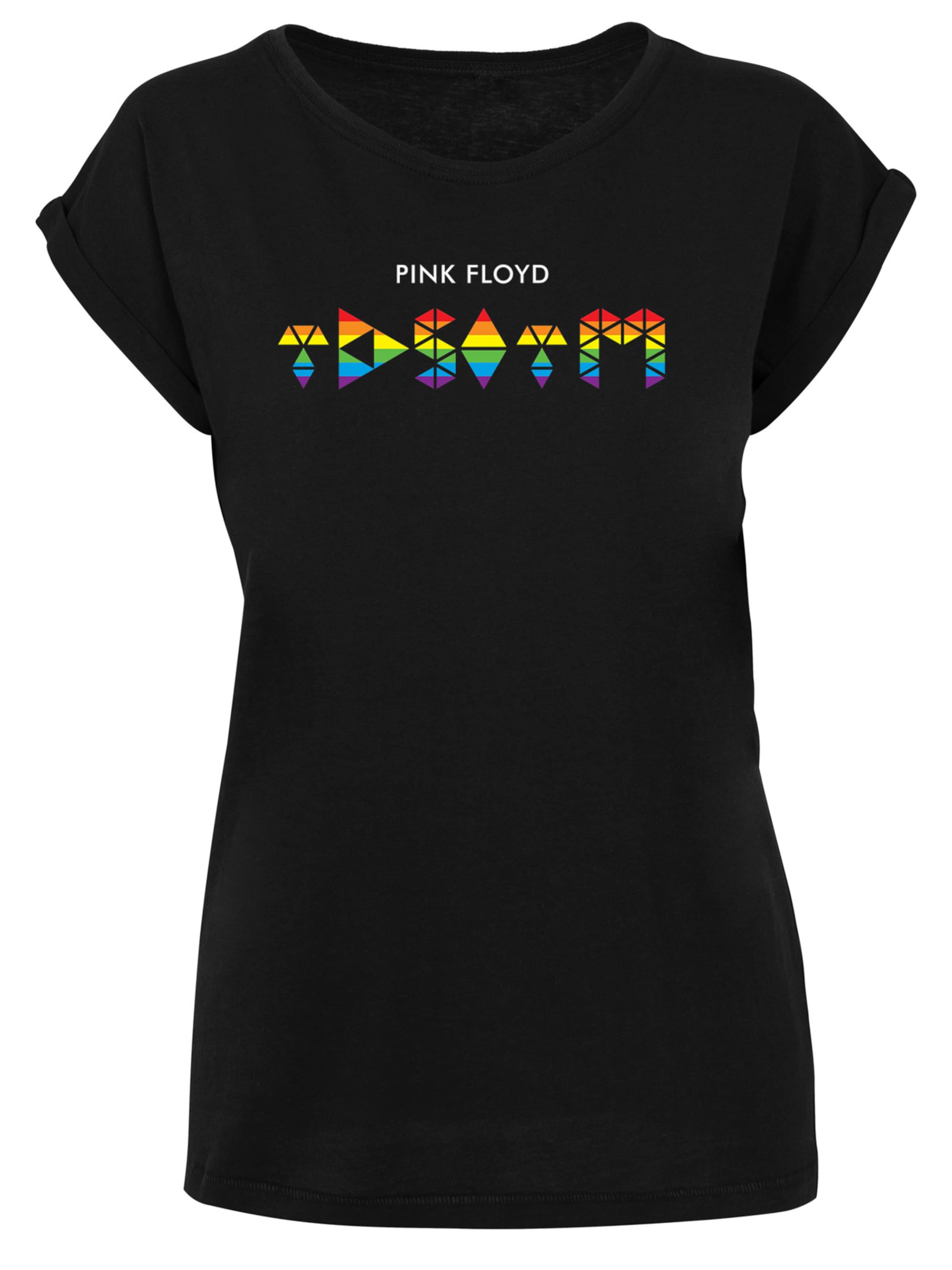 T-shirt 'Pink Floyd TDSOTM Album Rainbow Regenbogen ' F4NT4STIC en noir : devant