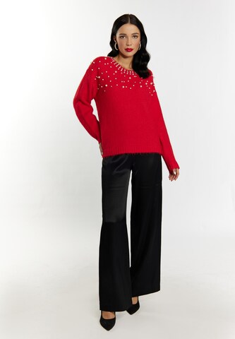 Pull-over 'Koosh' faina en rouge