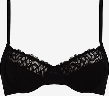 Calvin Klein T-shirt Bra 'Demi' in Black: front