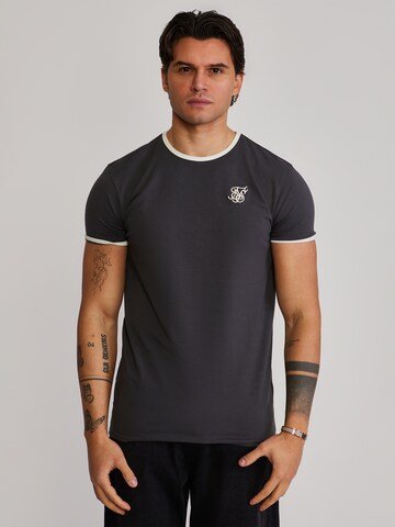 SikSilk Shirt in Grijs: voorkant