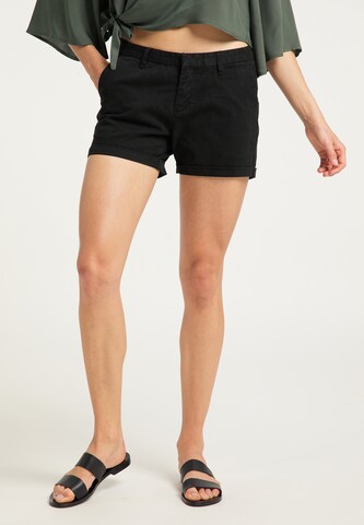 DreiMaster Vintage Slimfit Broek in Zwart: voorkant