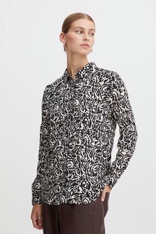 ICHI - Blusa 'IHVera' em preto: frente