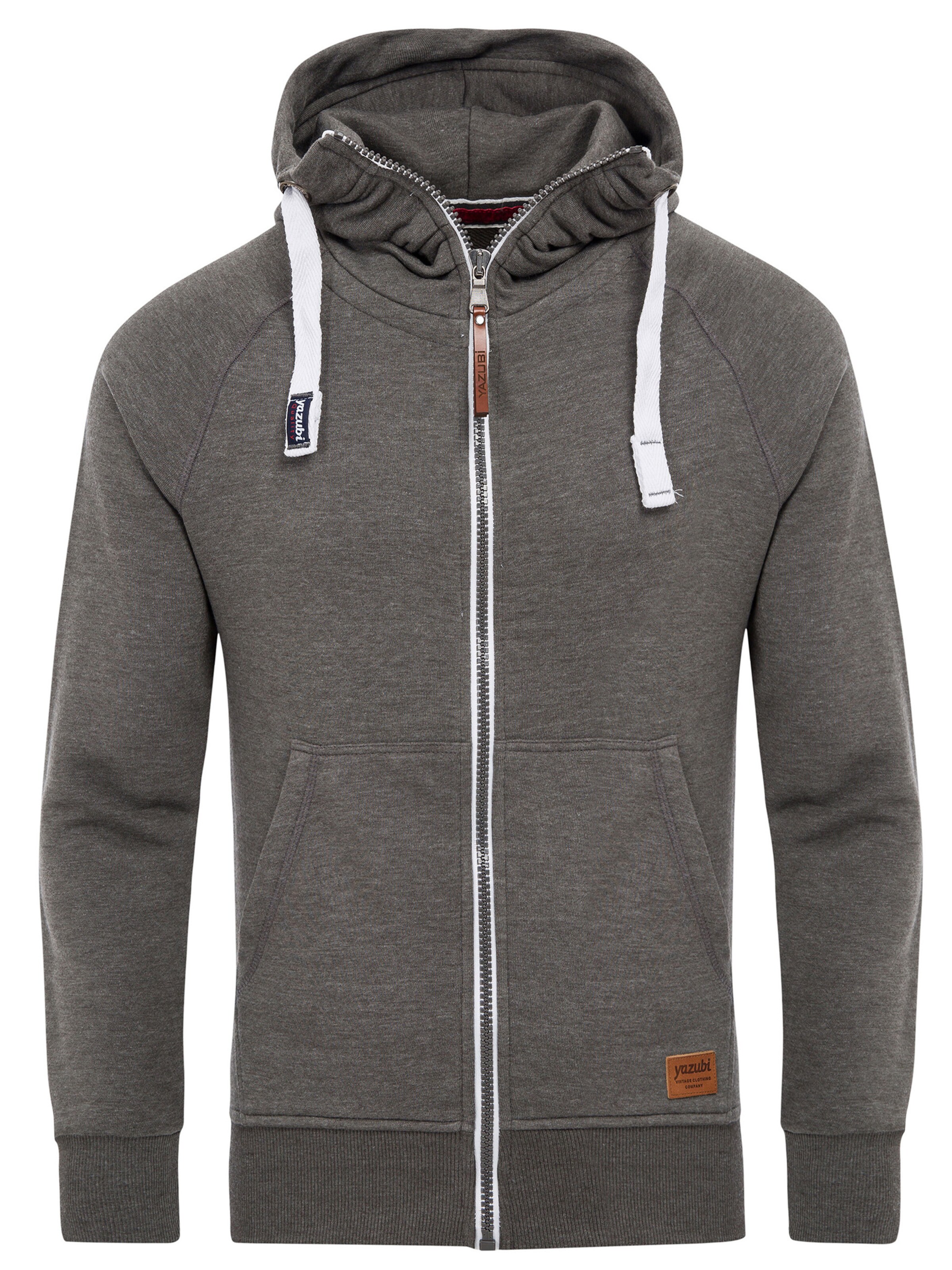 yazubi Zip-Up Hoodie 'Jacob' in Grey