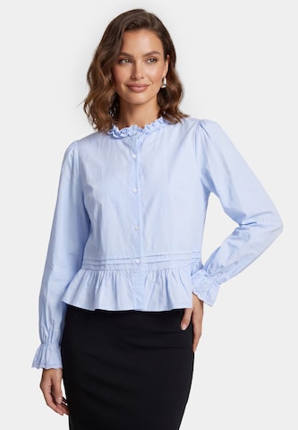 faina - Blusa en azul: frente