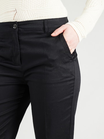 Sisley Slim fit Trousers with creases in Black