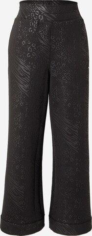 Wide Leg Pantalon de sport PUMA en noir : devant