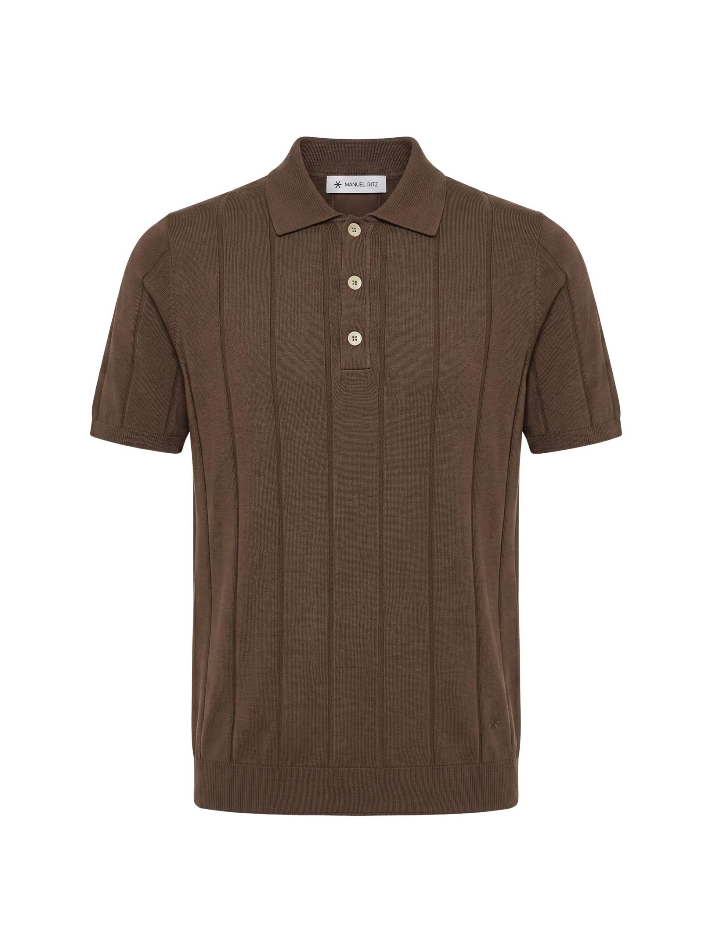 T-Shirt 'MANUEL RITZ MAGLIA POLO POLO' Manuel Ritz en marron : devant