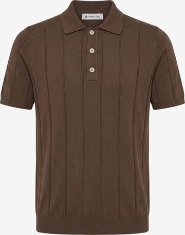 T-Shirt 'MANUEL RITZ MAGLIA POLO POLO' Manuel Ritz en marron : devant