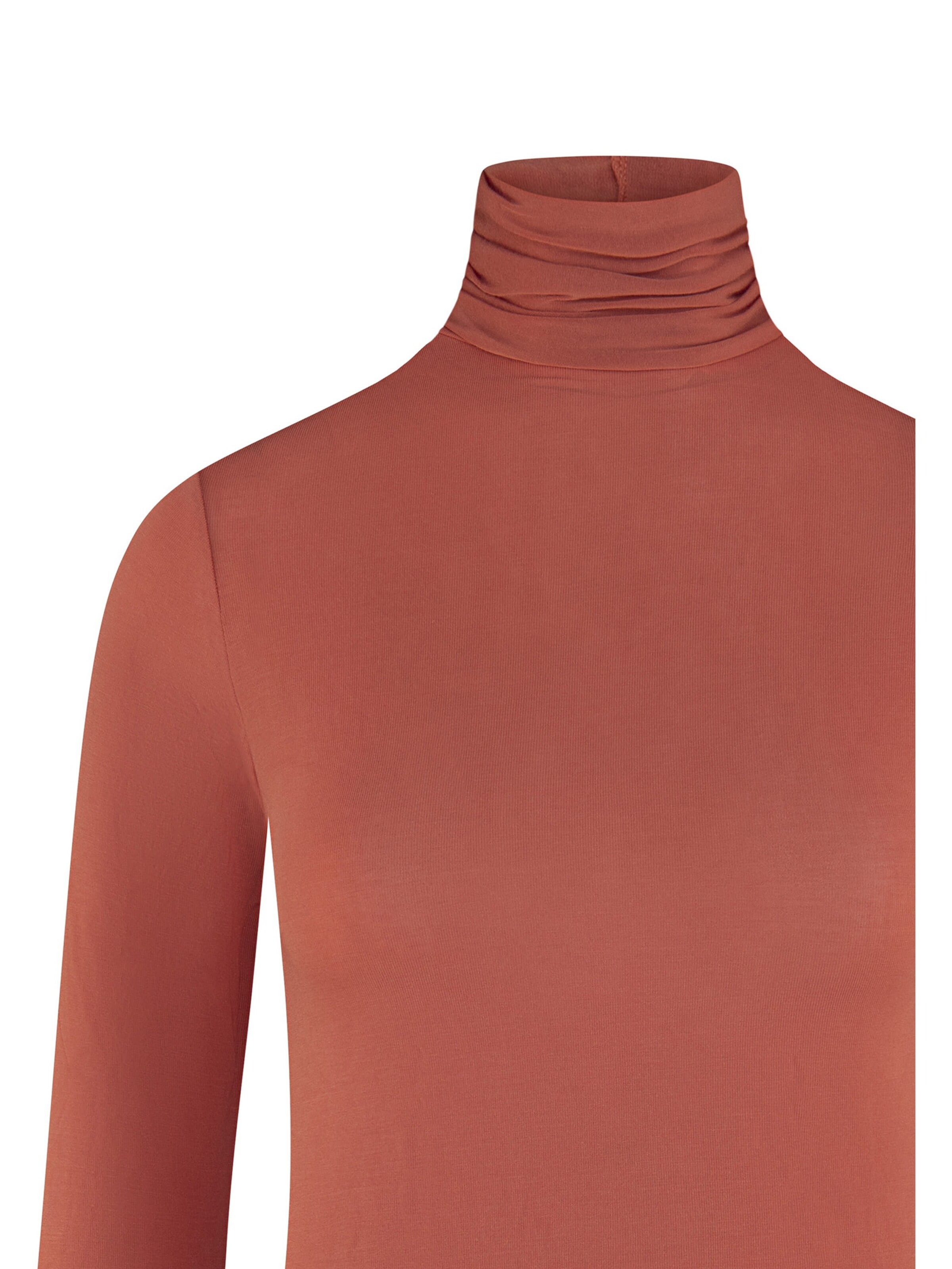 Maglietta intima 'Body Dolcevita Manica Lunga in Cashmere e Modal' di Ciocca in arancione