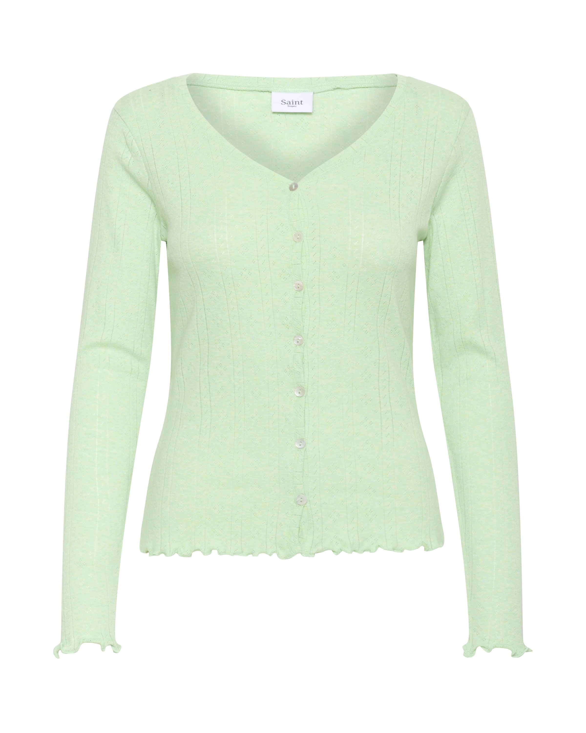 Cardigan 'Gru' SAINT TROPEZ en vert : devant