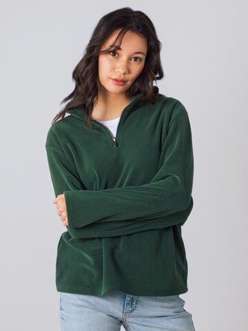 Giacca di pile di Honest Basics in verde: frontale