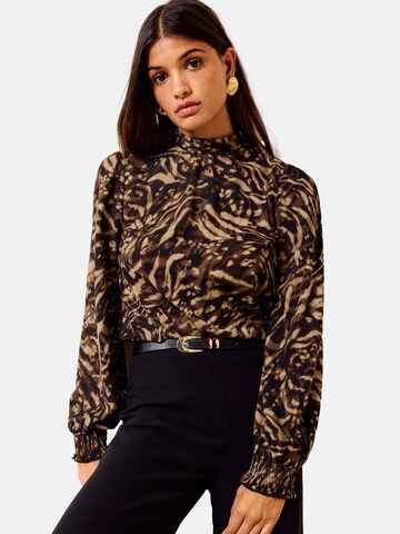 Camicia da donna di Friends Like These in marrone: frontale
