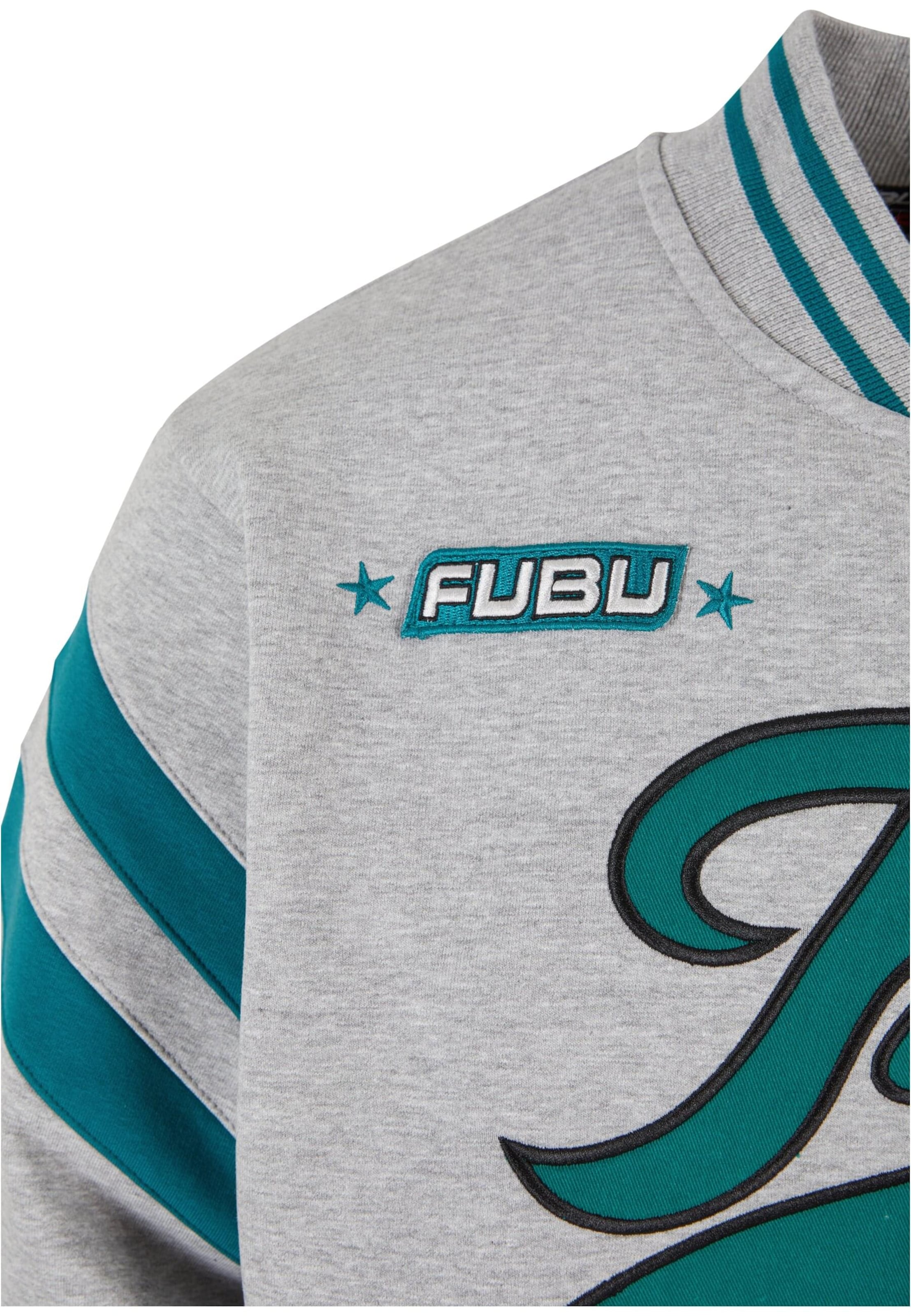 FUBU Кофта на молнии 'Varsity' в Серый