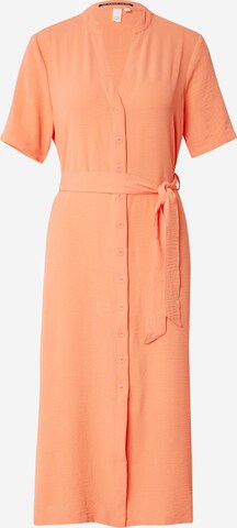 Robe-chemise QS en orange : devant