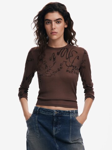 Desigual T-Shirt in Braun: Vorderseite