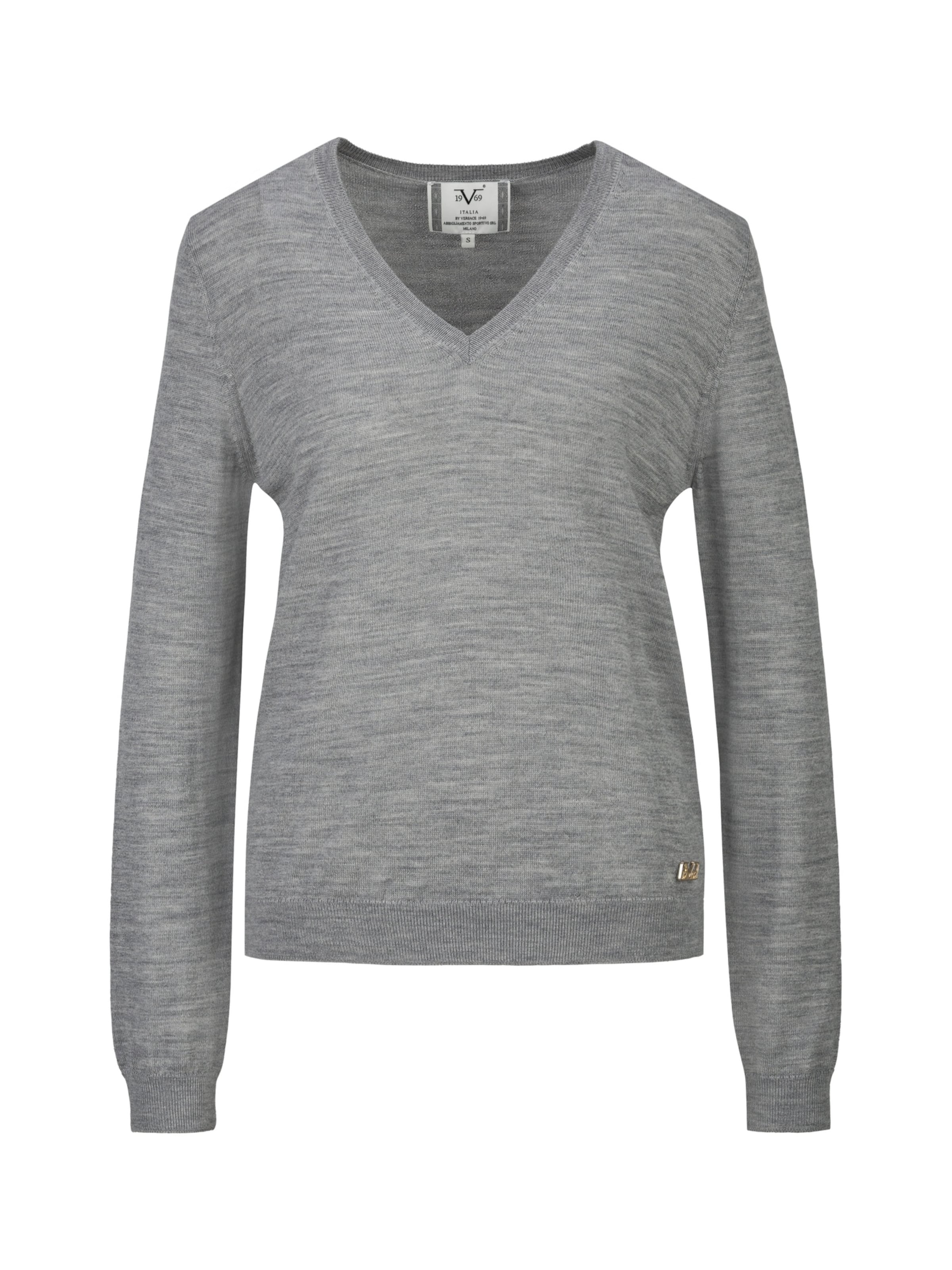 19V69 ITALIA Pullover 'Lusia' in Grau: Vorderseite