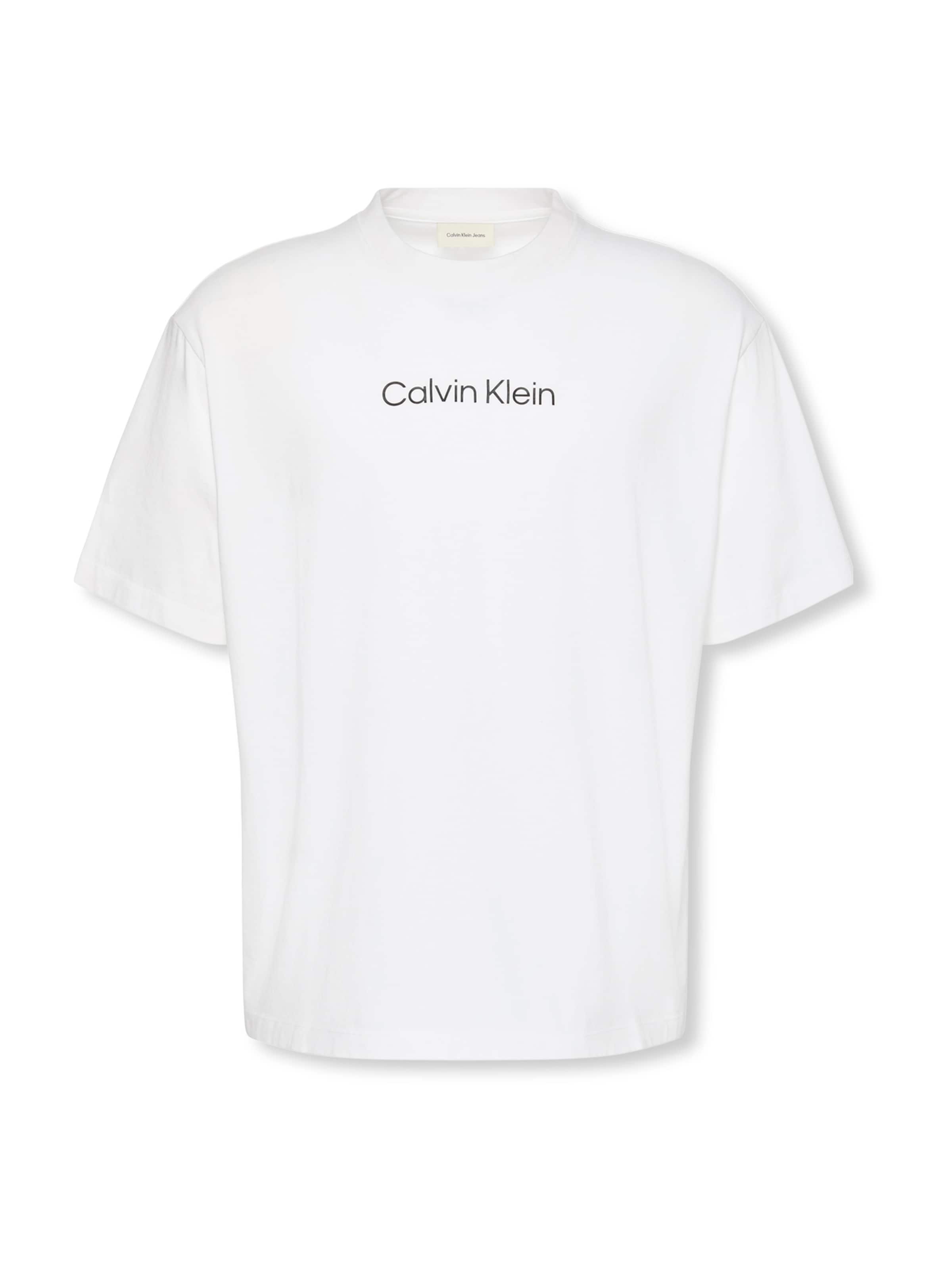 T-Shirt Calvin Klein en blanc : devant
