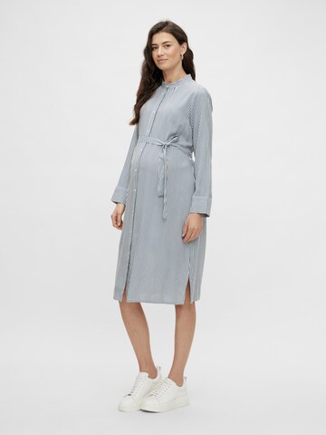 Robe-chemise 'Jackie' MAMALICIOUS en bleu : devant