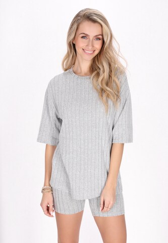 IZIA - Calções de pijama em cinzento: frente