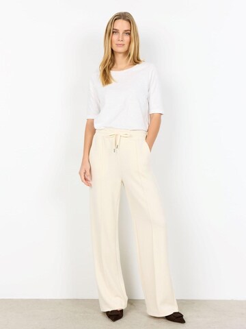 Soyaconcept Regular Trousers 'Soyaconcept Banu265 cream' in White: front